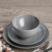 CONJ. PRATOS 12 PEÇAS COOL GREY MELAMINA