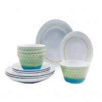 Conjunto louça 12 peças melamina Pavão