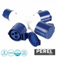 Ficha Tripla CEE Monofásica 3 Polos (2P+E) 16 A IP44