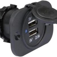 Tomada USB Dupla 5V 1A/2.1A