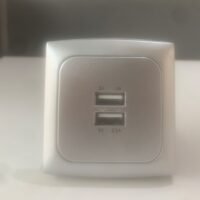 Tomada USB Dupla 3.1A Silver c/ Aro