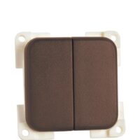 Interruptor Duplo Castanho CBE