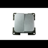 Interruptor Duplo Cinza Euro
