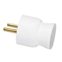 Ficha Macho 2P+T Lat Branco