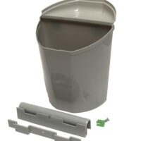 Caixote do lixo 27x29x17 cm cinza