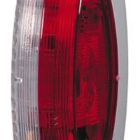 Farolim Vermelho / Branca esqueda c/ base cinza