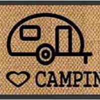 Tapete 50 x 25 cm - com estampa "I love camping"