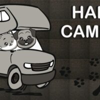 Tapete 25 x 50 cm - com estampa "Happy Camping"