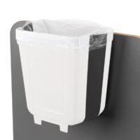 Lixeira 5L dobrável A 25 x L 22 x P 8 / 16 cm cinza