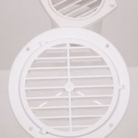 Grelha de ventilação, preta, exterior: 164mm, redonda (53033)