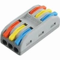 Ligador Rápido 2 ligações Triplo (em linha) (0.08...4mm²) c/ patilhas